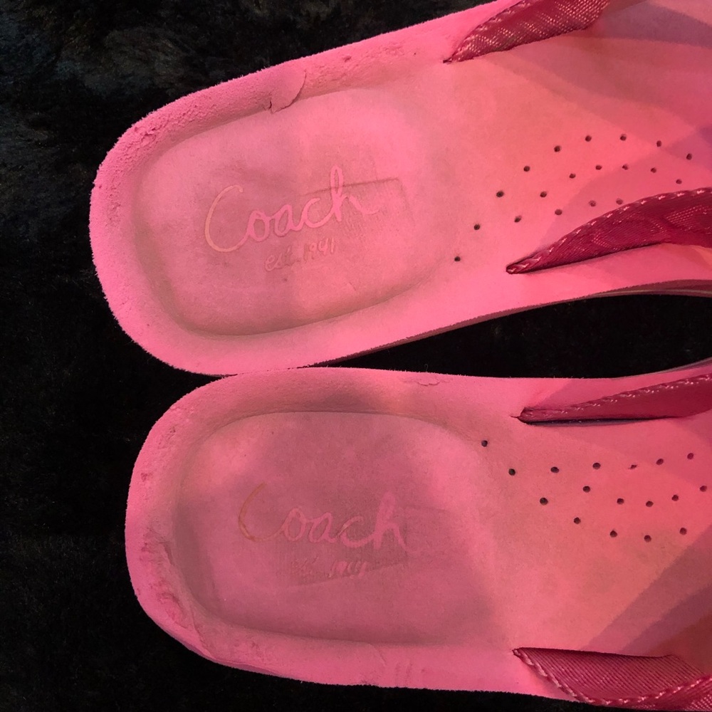 Coach Jayla Flip Flops Pink Thong Sandals Size 9_3